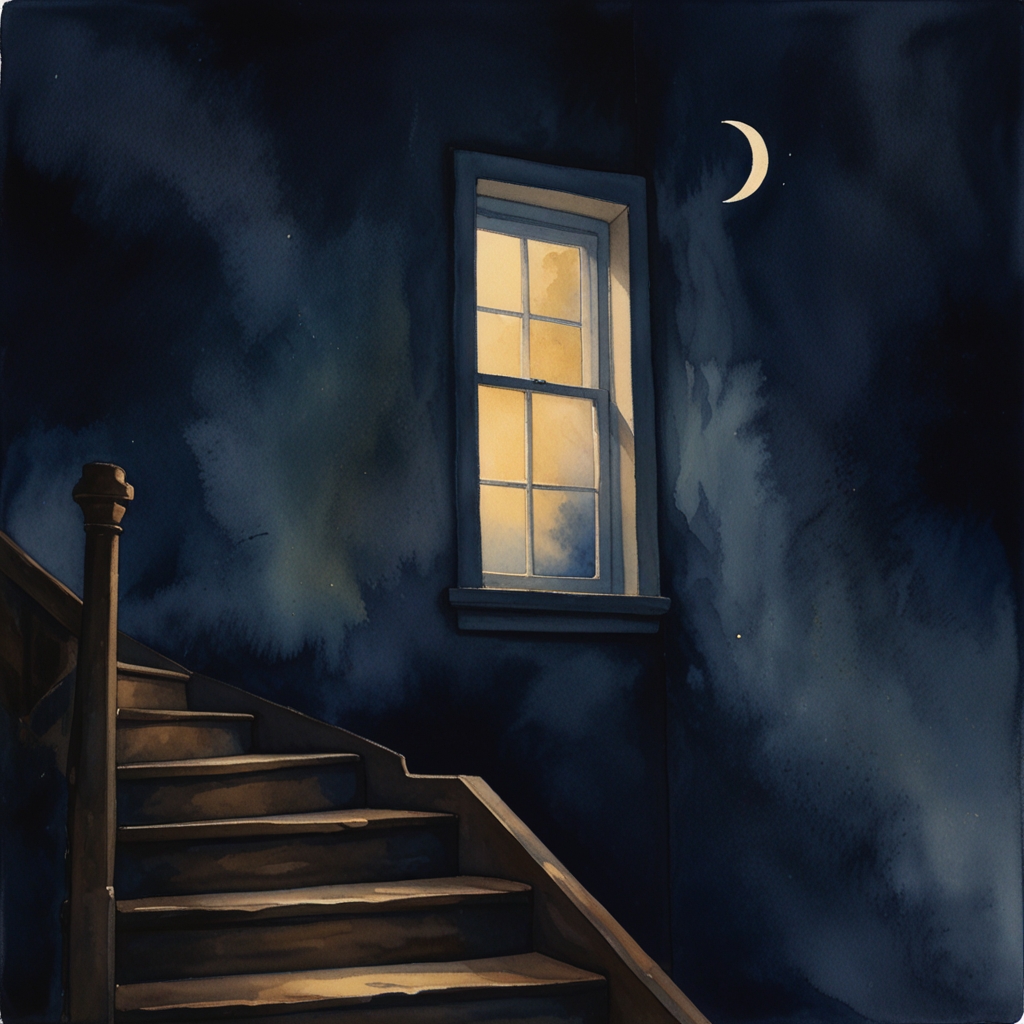 Attic — a dream symbol, watercolor illustration