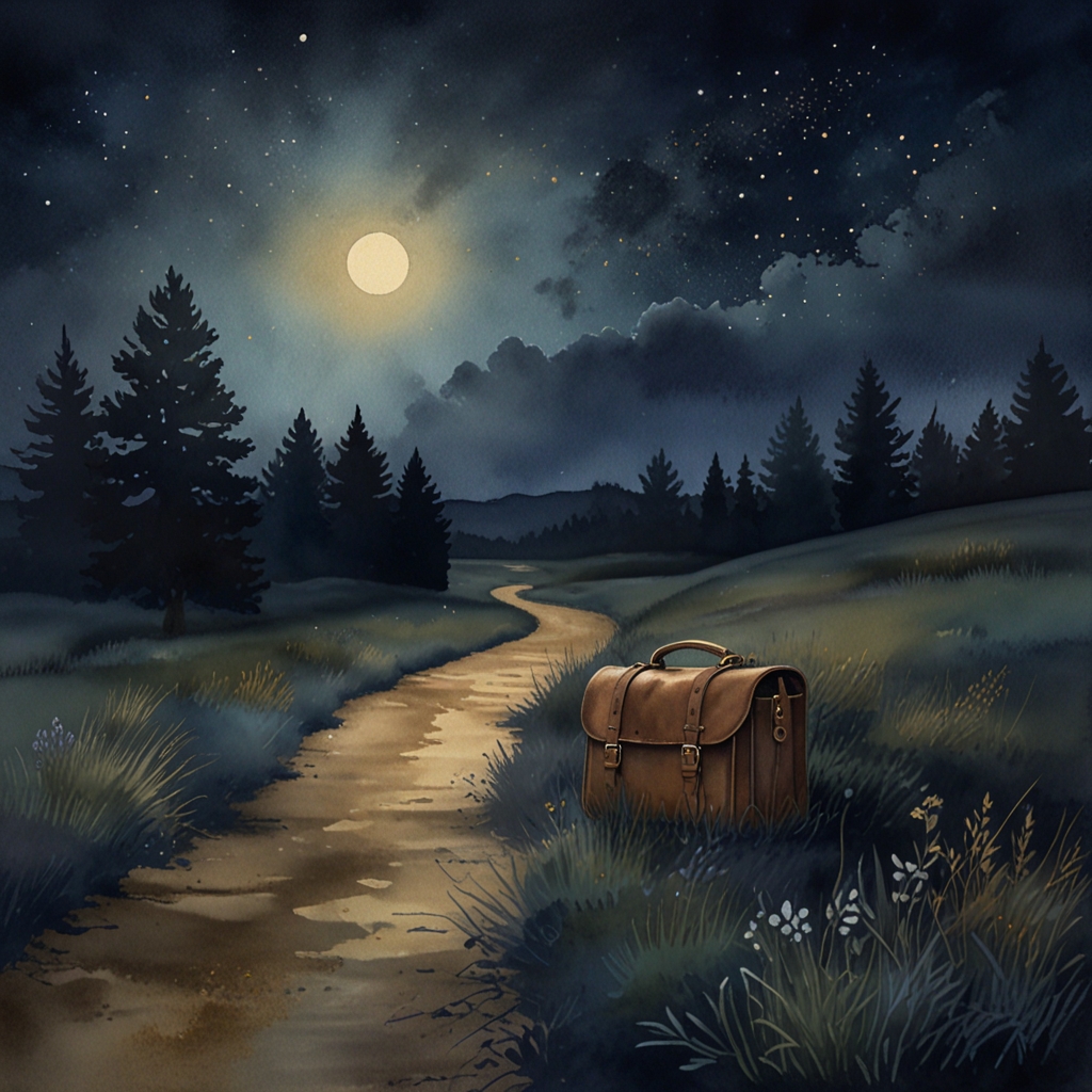 Bag — a dream symbol, watercolor illustration