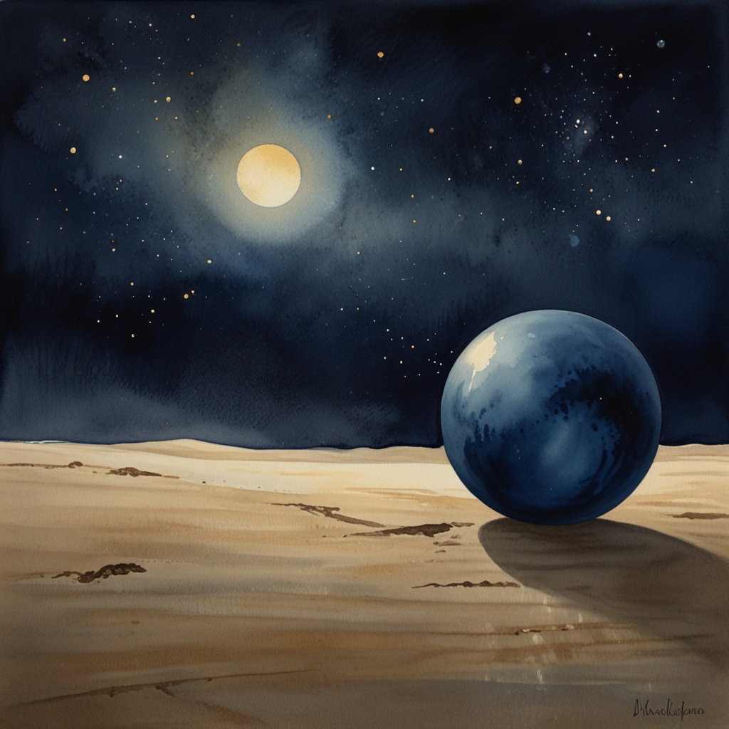 Ball — a dream symbol, watercolor illustration