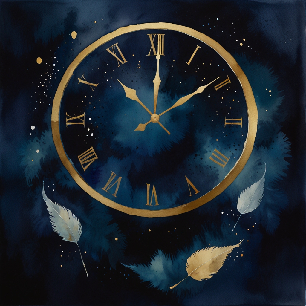 Being late — a dream symbol, watercolor illustration