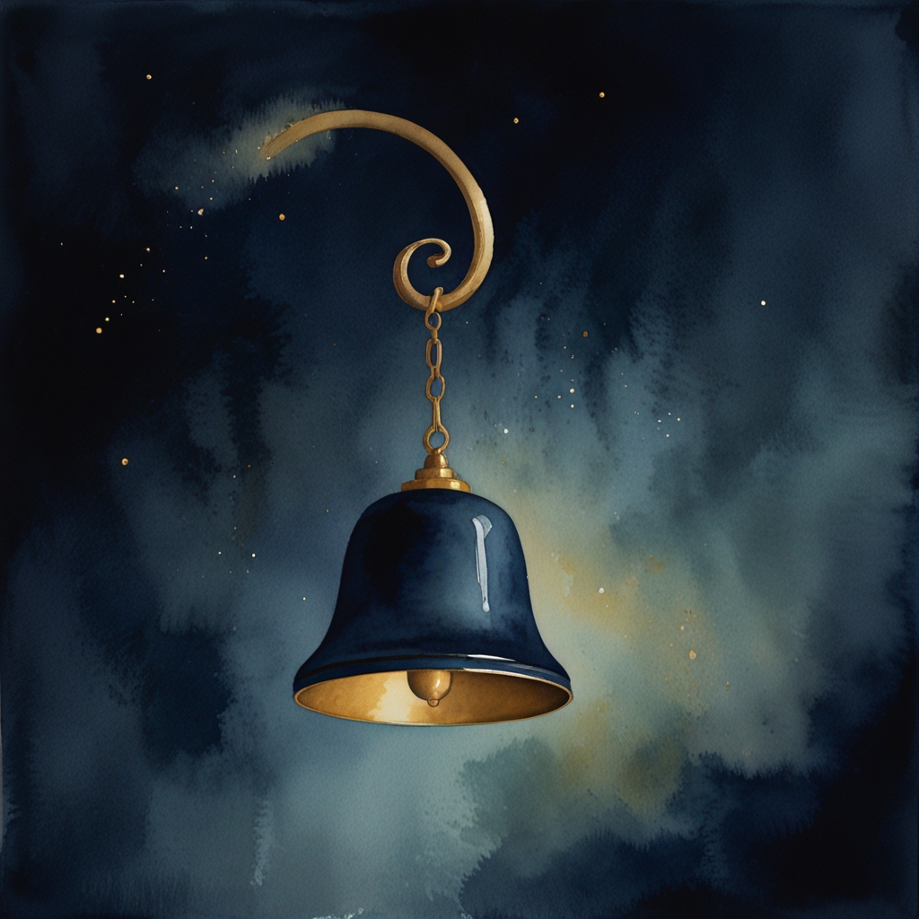 Bell — a dream symbol, watercolor illustration