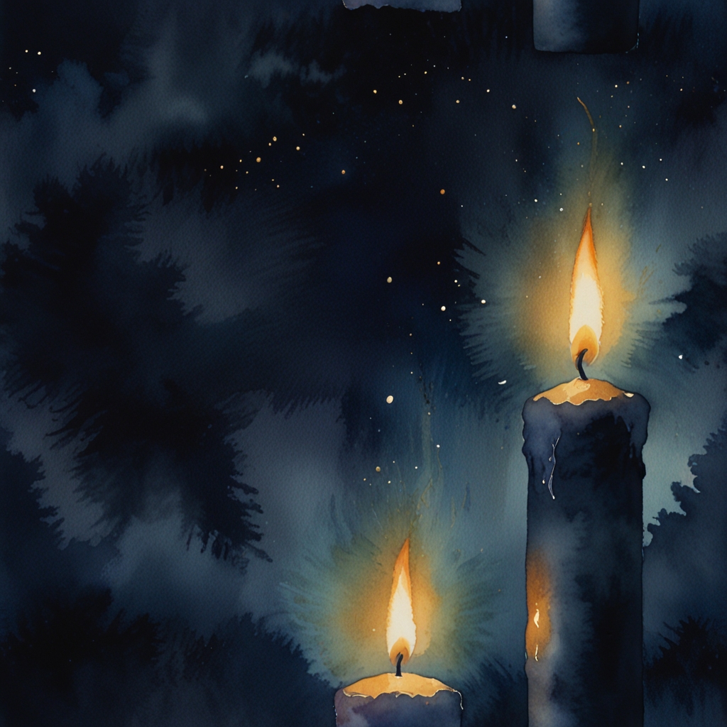 The color black — a dream symbol, watercolor illustration