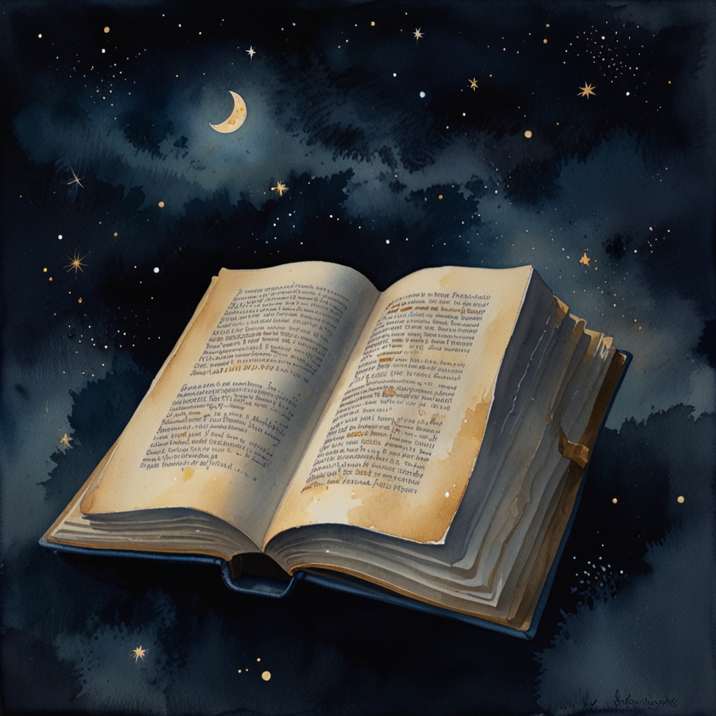 Book — a dream symbol, watercolor illustration