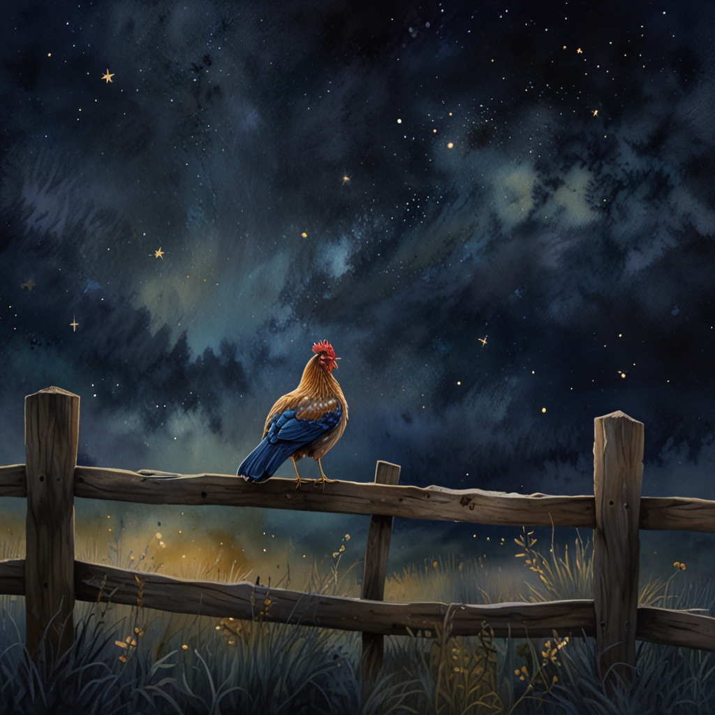 Chicken — a dream symbol, watercolor illustration