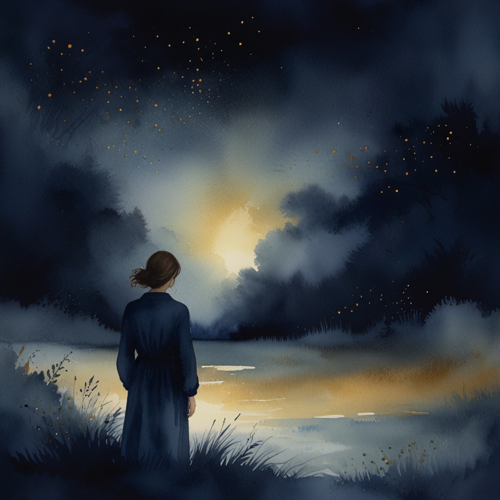 A dead relative — a dream symbol, watercolor illustration