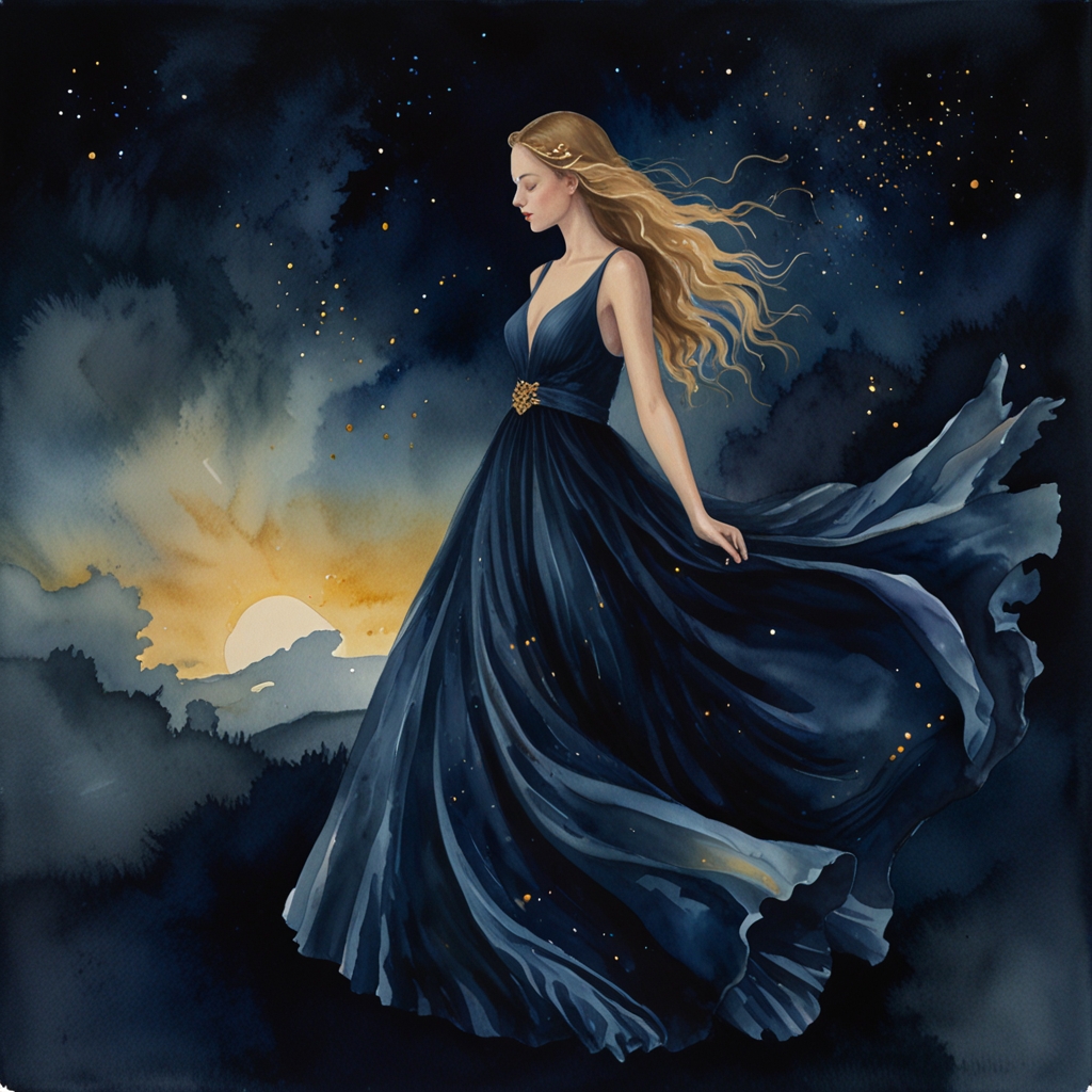Dress — a dream symbol, watercolor illustration