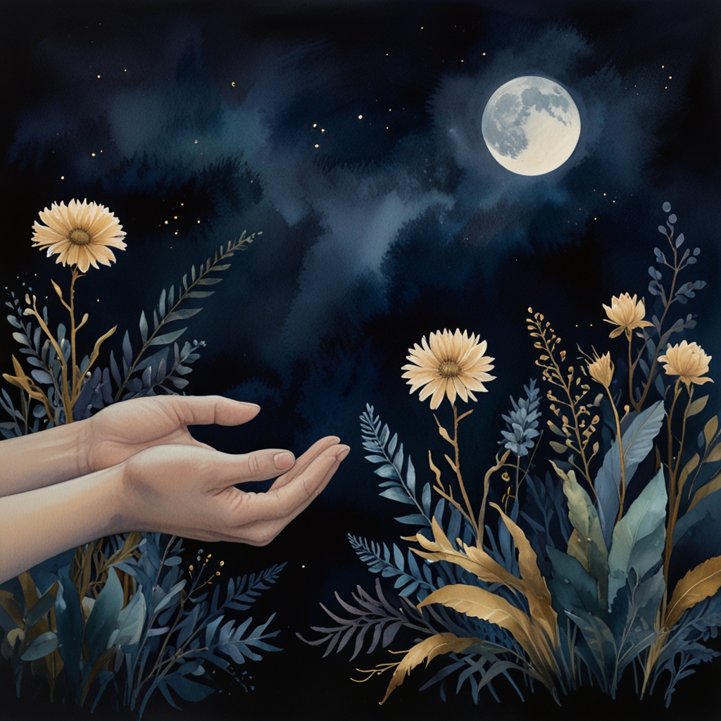 Garden — a dream symbol, watercolor illustration