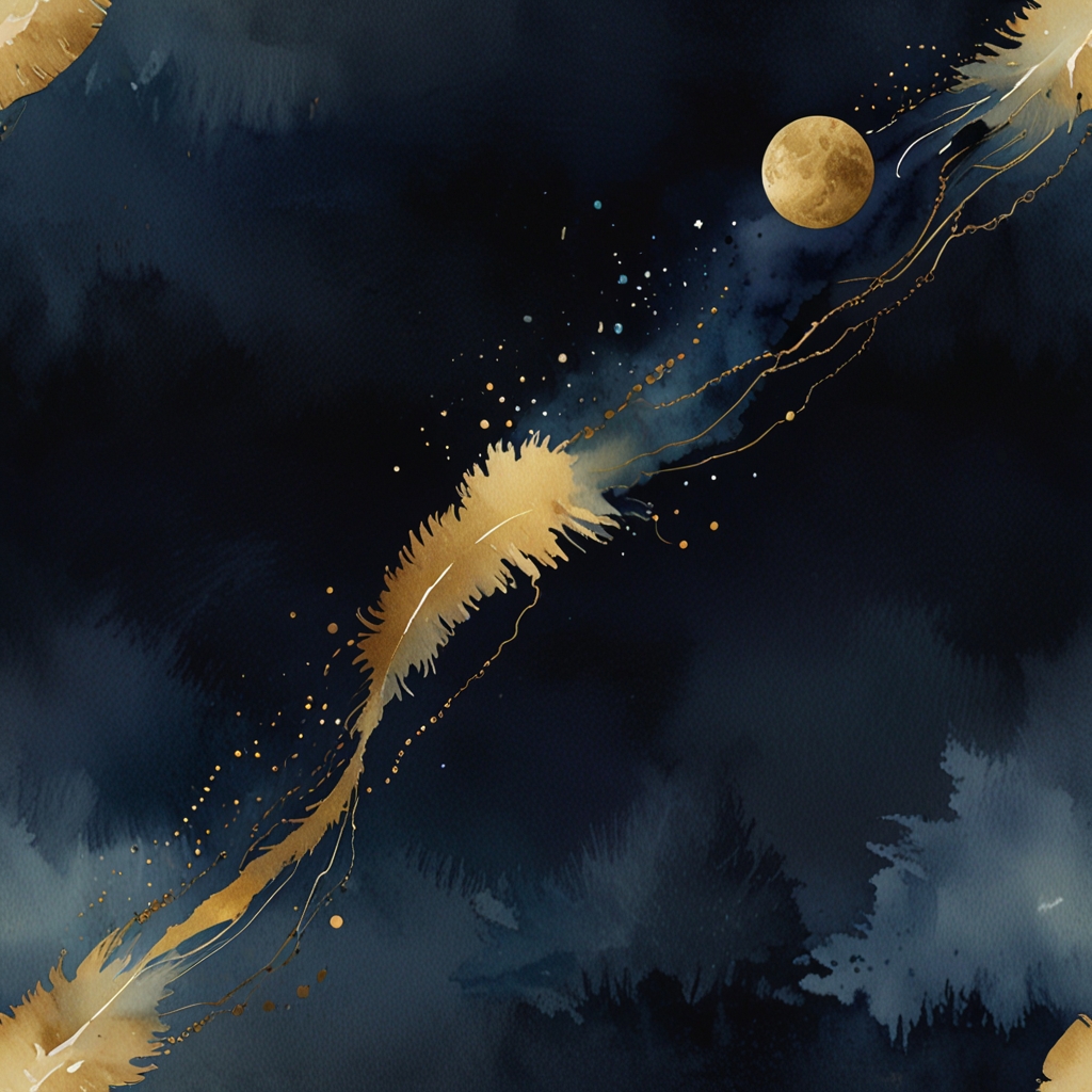 Gold — a dream symbol, watercolor illustration