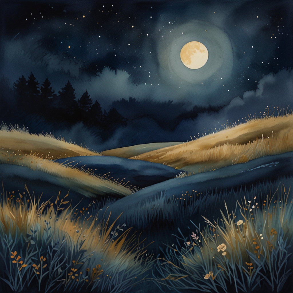 Grass — a dream symbol, watercolor illustration