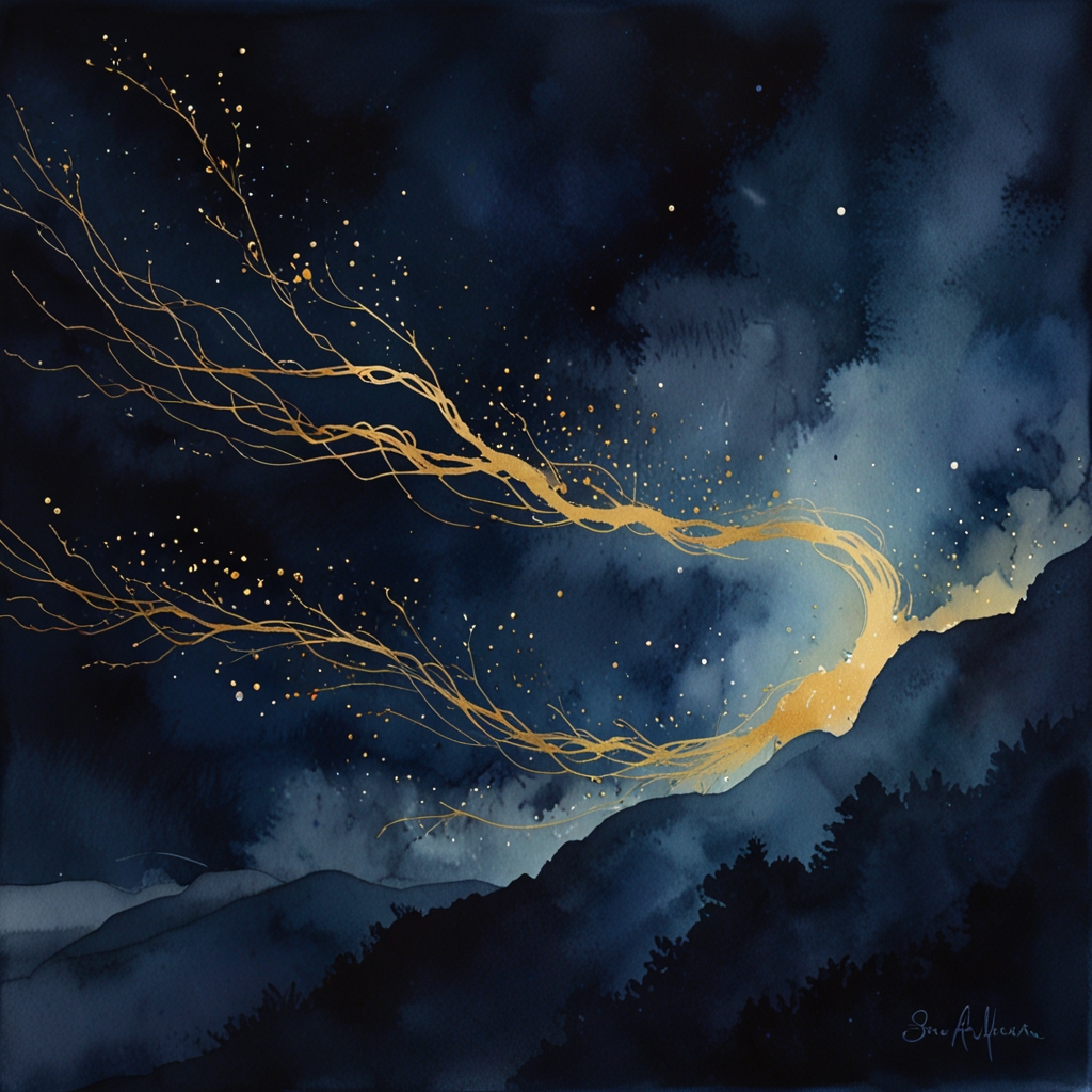 Hair — a dream symbol, watercolor illustration