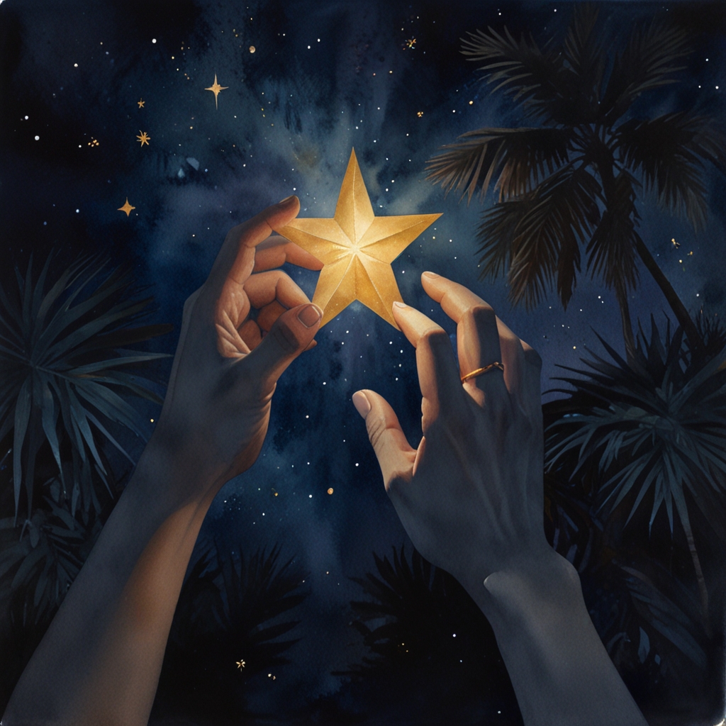 Hands — a dream symbol, watercolor illustration