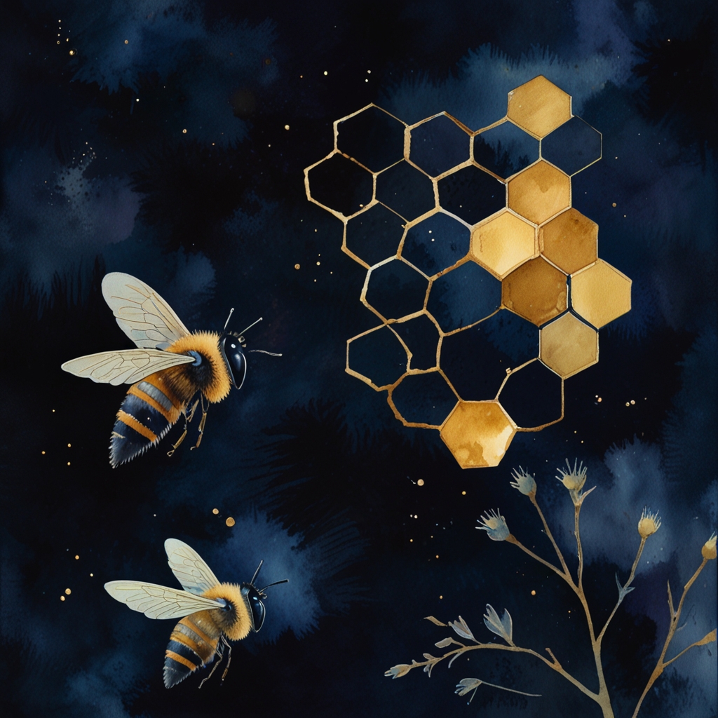 Honey — a dream symbol, watercolor illustration
