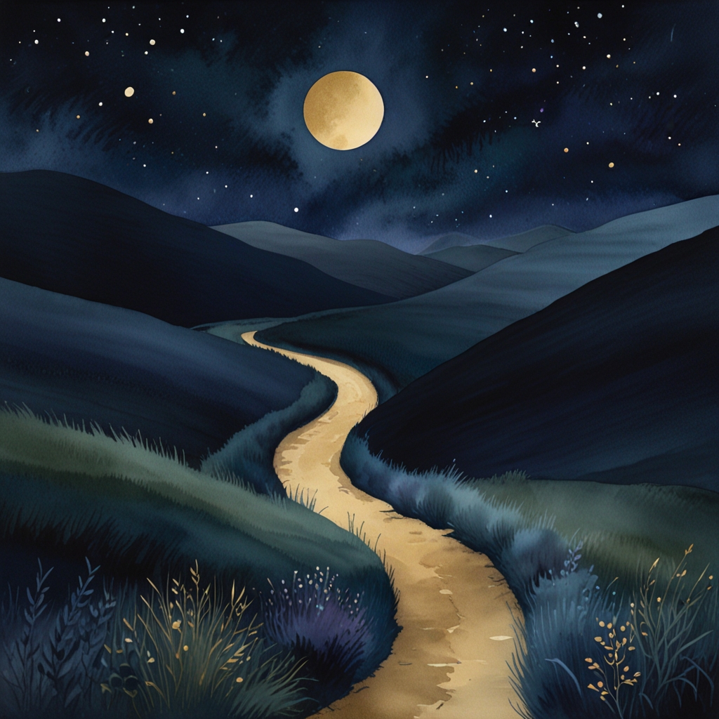 Journey — a dream symbol, watercolor illustration