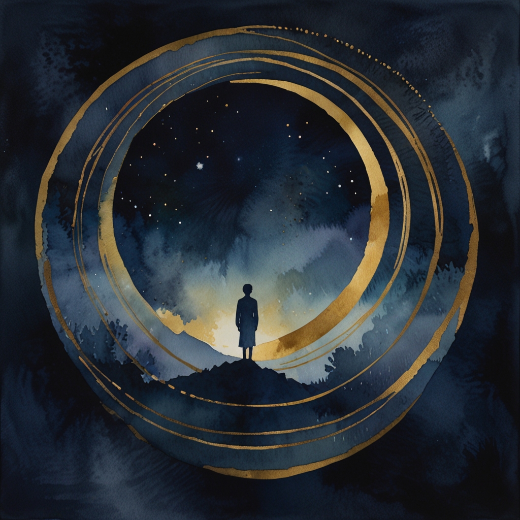 Maze — a dream symbol, watercolor illustration