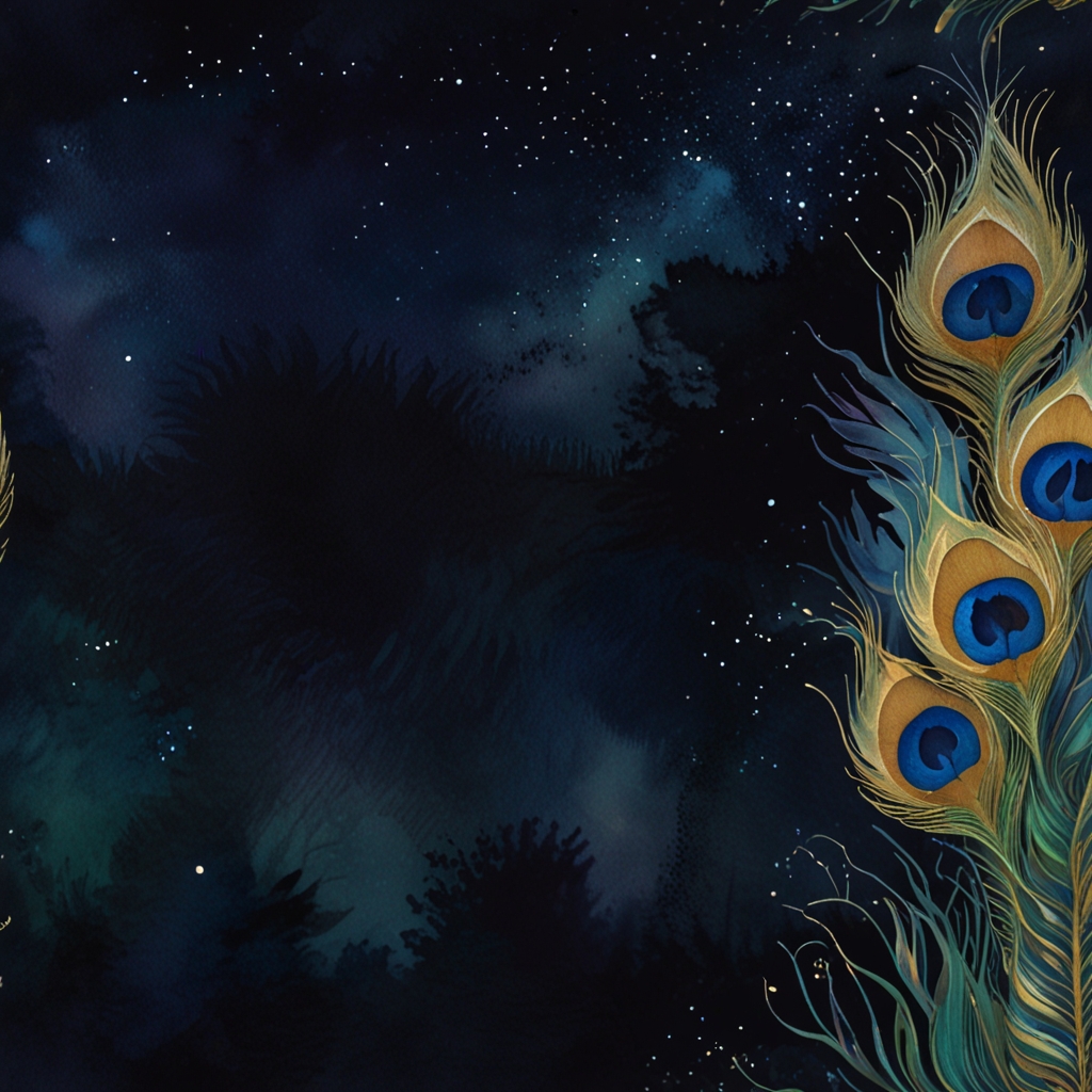 Peacock — a dream symbol, watercolor illustration