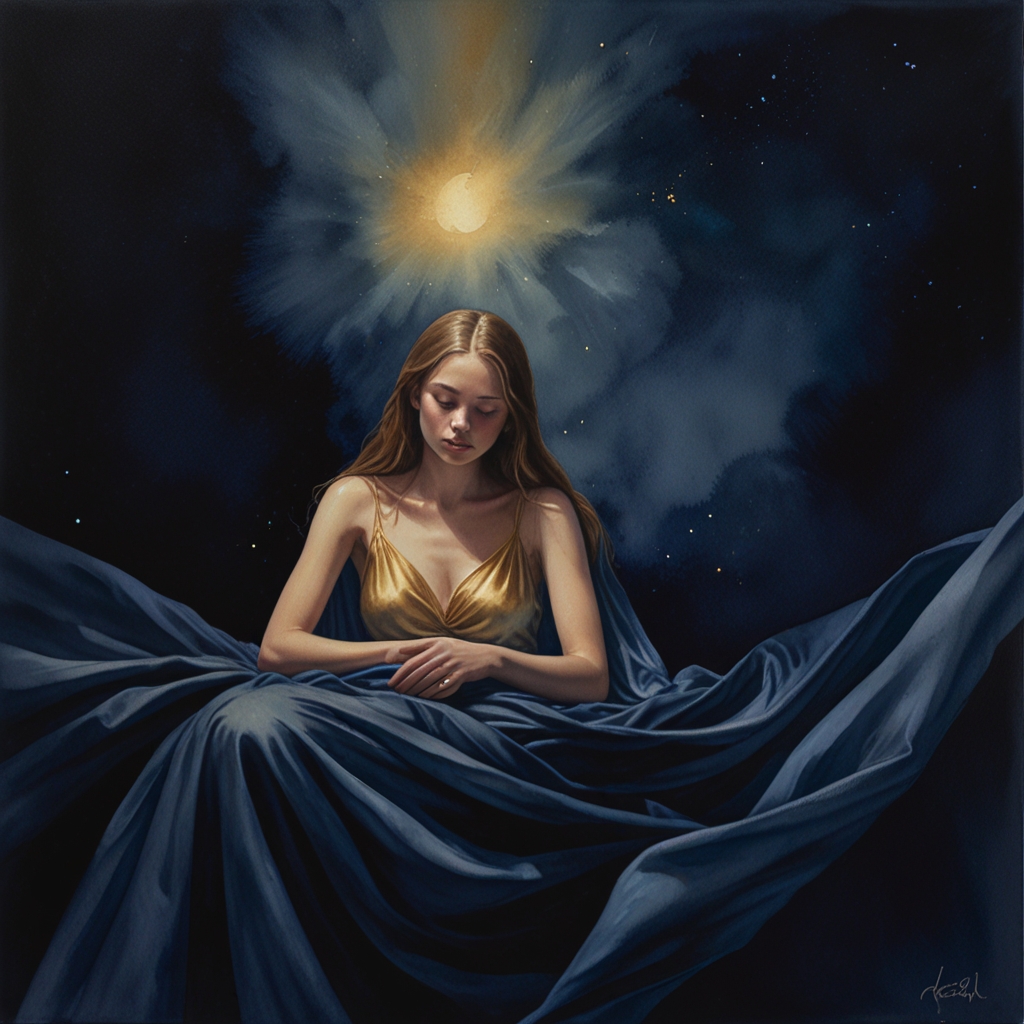 Pregnancy — a dream symbol, watercolor illustration