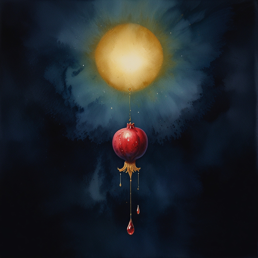 The color red — a dream symbol, watercolor illustration