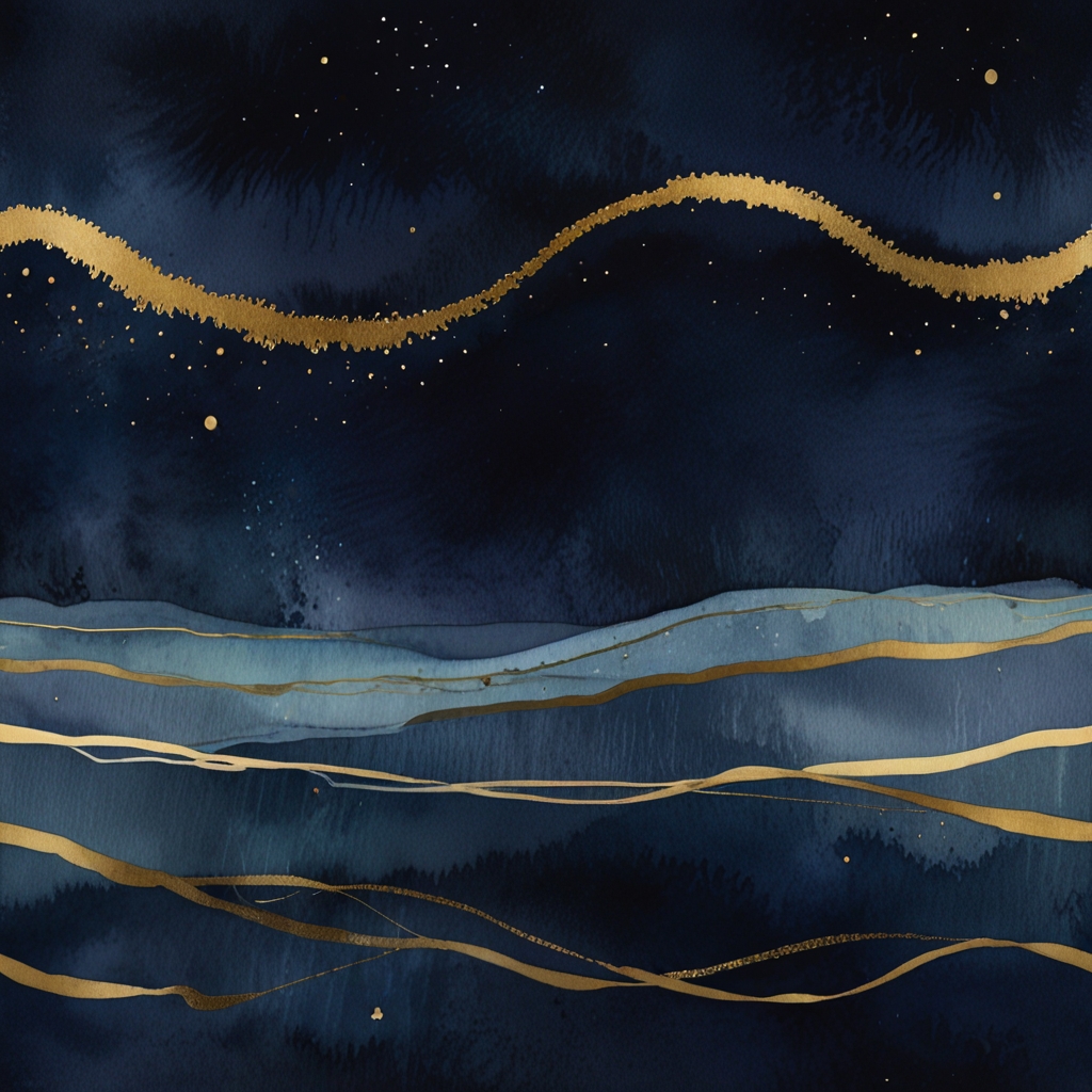 River — a dream symbol, watercolor illustration
