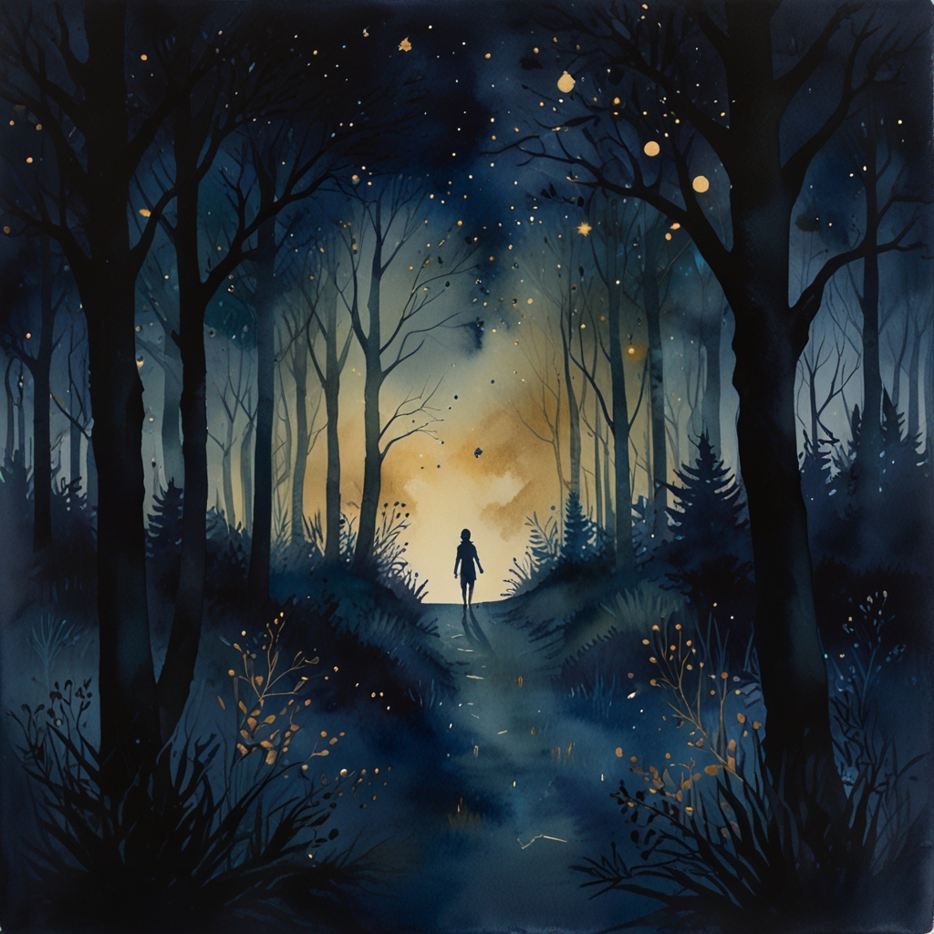 Running — a dream symbol, watercolor illustration