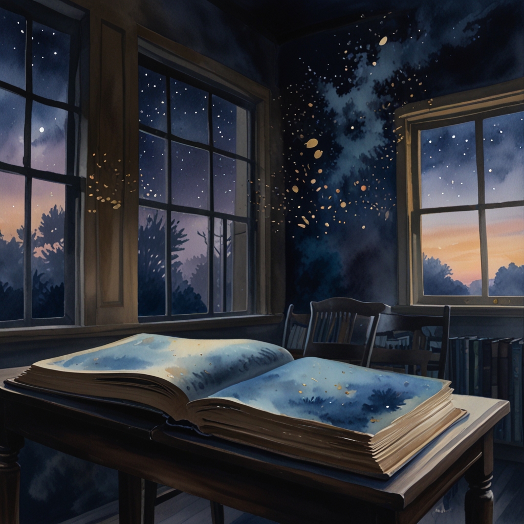 School — a dream symbol, watercolor illustration