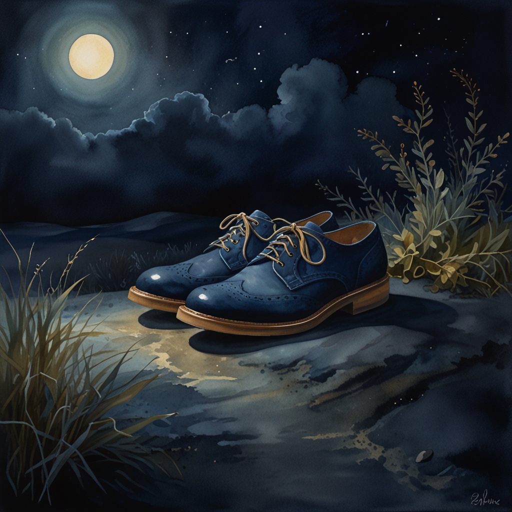 Shoes — a dream symbol, watercolor illustration