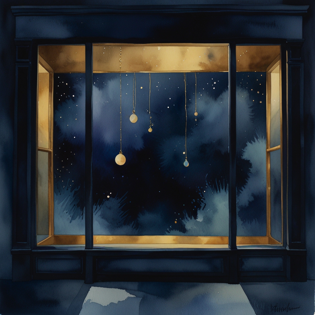 Shop — a dream symbol, watercolor illustration