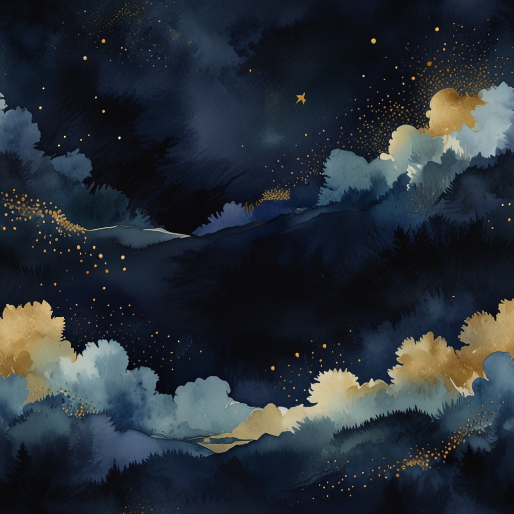 Snow — a dream symbol, watercolor illustration