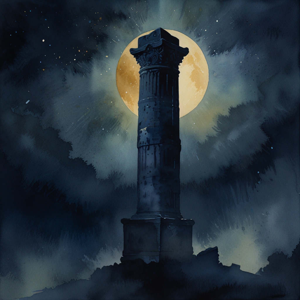Stone — a dream symbol, watercolor illustration