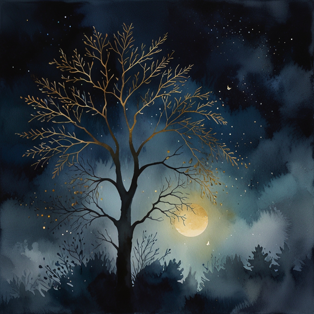 Storm — a dream symbol, watercolor illustration