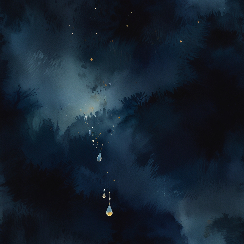 Tears — a dream symbol, watercolor illustration