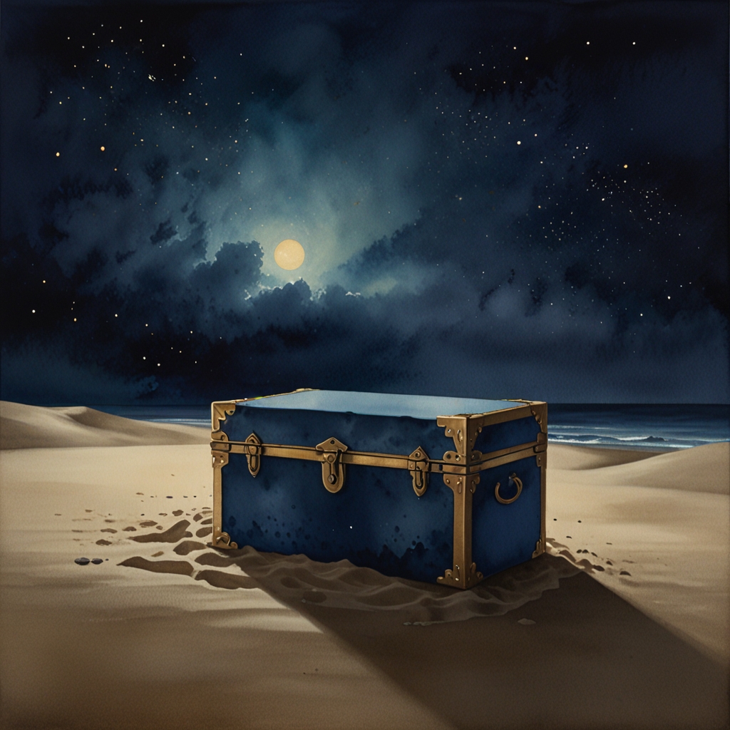 Treasure — a dream symbol, watercolor illustration