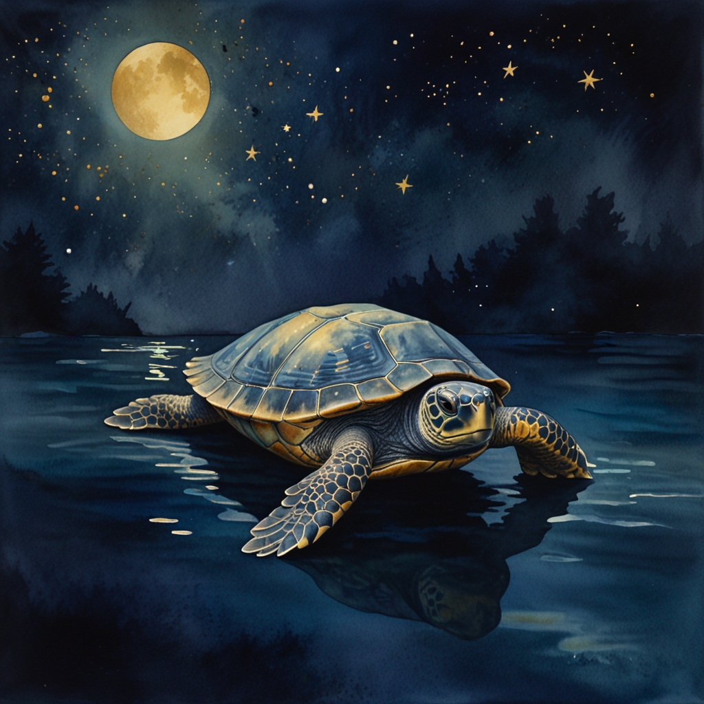 Turtle — a dream symbol, watercolor illustration