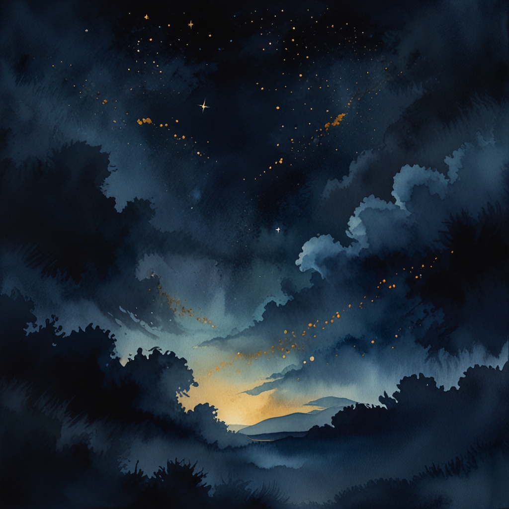 War — a dream symbol, watercolor illustration