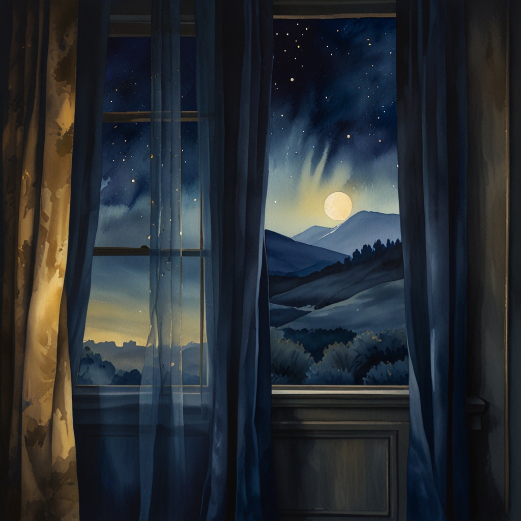 Window — a dream symbol, watercolor illustration