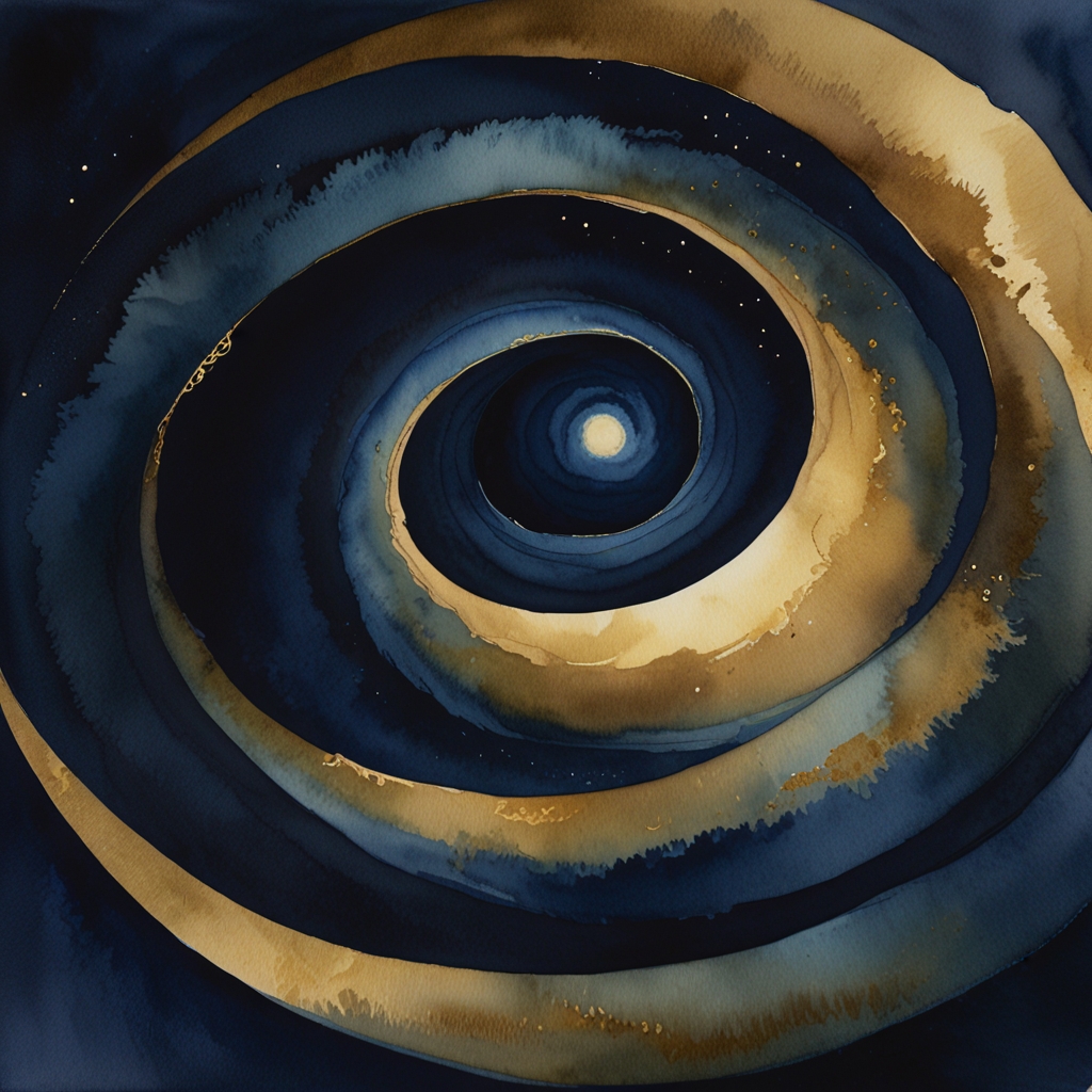 Worm — a dream symbol, watercolor illustration
